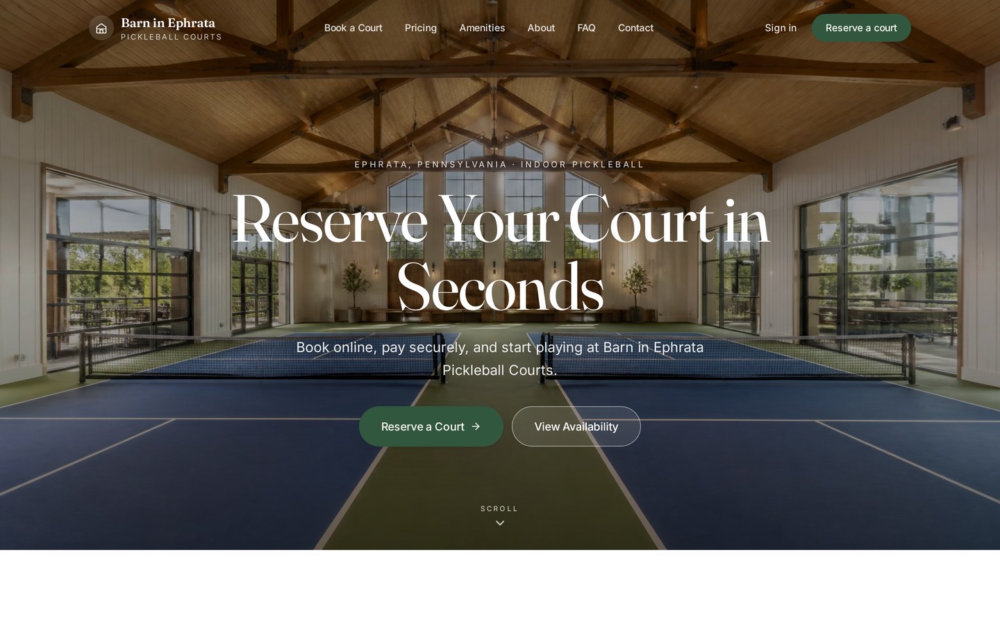 The Pickleball Barn website — designed and built by Websites. That's It.