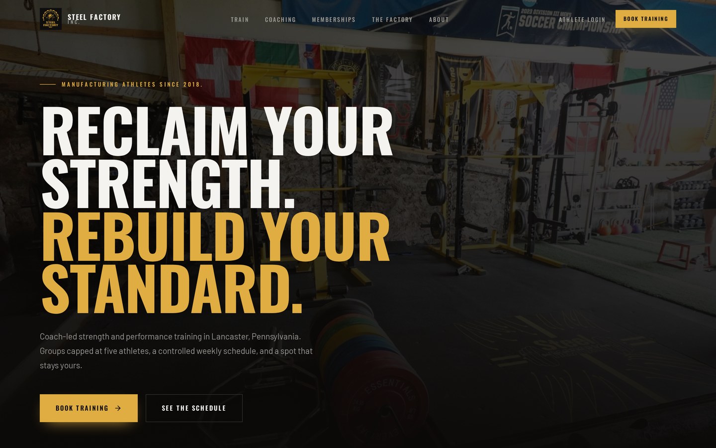Steel Factory Inc. website — designed and built by Websites. That's It.